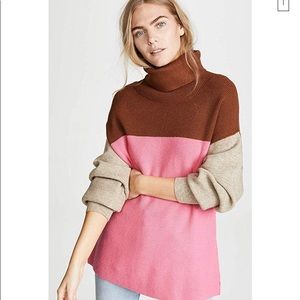 Free People Softly Structured Colorblock Sweater L